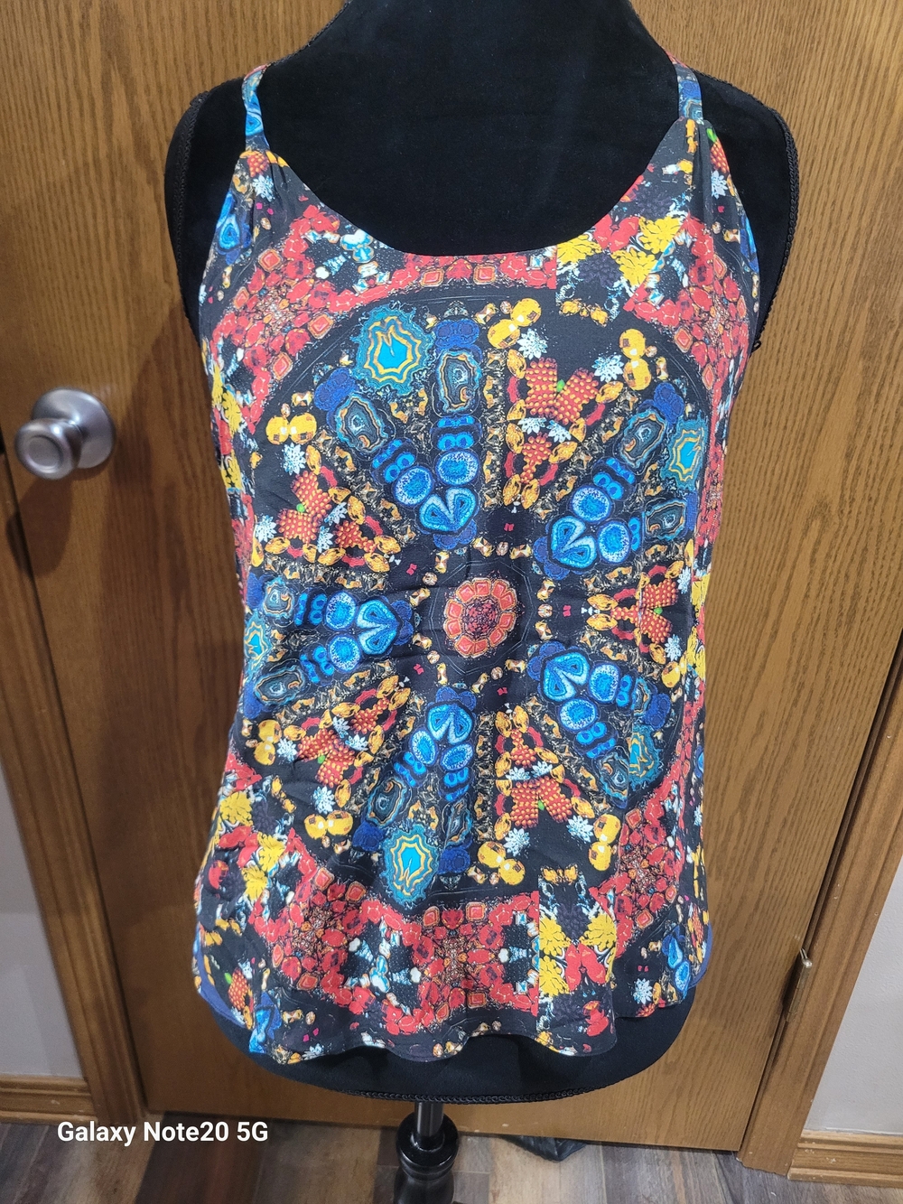 Alice + Olivia Silk Kaleidoscope Print Cami Tank Top S EUC